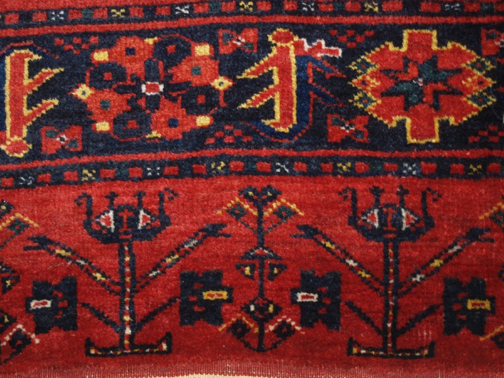 ANTIQUE BESHIR TURKMEN CHUVAL CAMEL BAG OF LARGE SIZE, CIRCA 1900. View VIII
