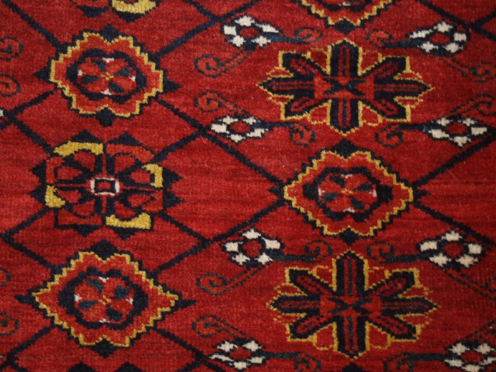 ANTIQUE BESHIR TURKMEN CHUVAL CAMEL BAG OF LARGE SIZE, CIRCA 1900. View IX
