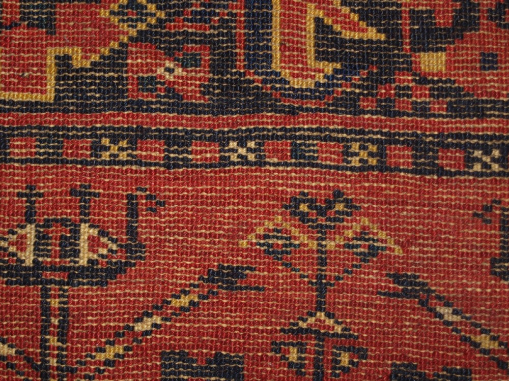 ANTIQUE BESHIR TURKMEN CHUVAL CAMEL BAG OF LARGE SIZE, CIRCA 1900. View X