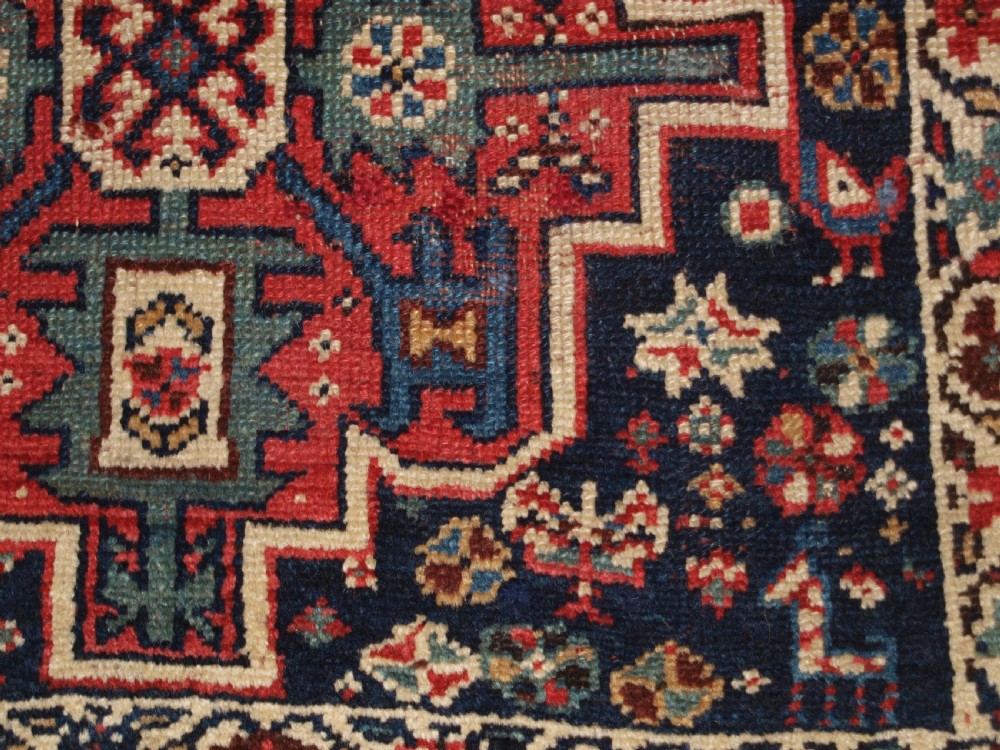 ANTIQUE KURDISH LONG RUG WITH MEDALLION DESIGN, SUPERB COLOUR, CIRCA 1880. View XII