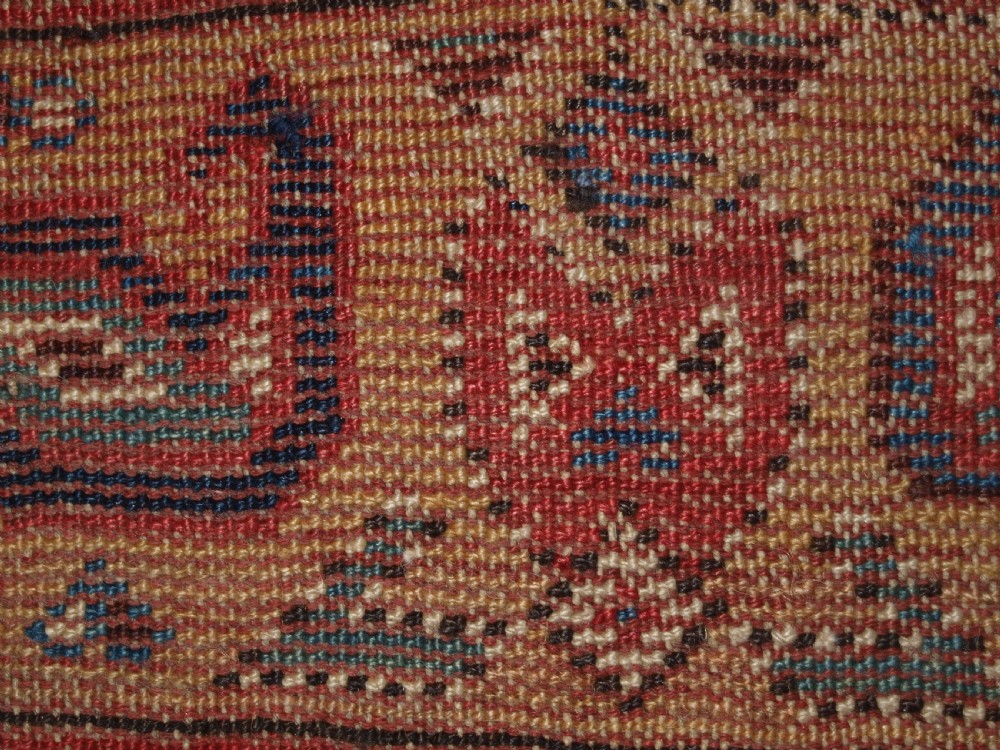 ANTIQUE KURDISH LONG RUG WITH MEDALLION DESIGN, SUPERB COLOUR, CIRCA 1880. View XIV