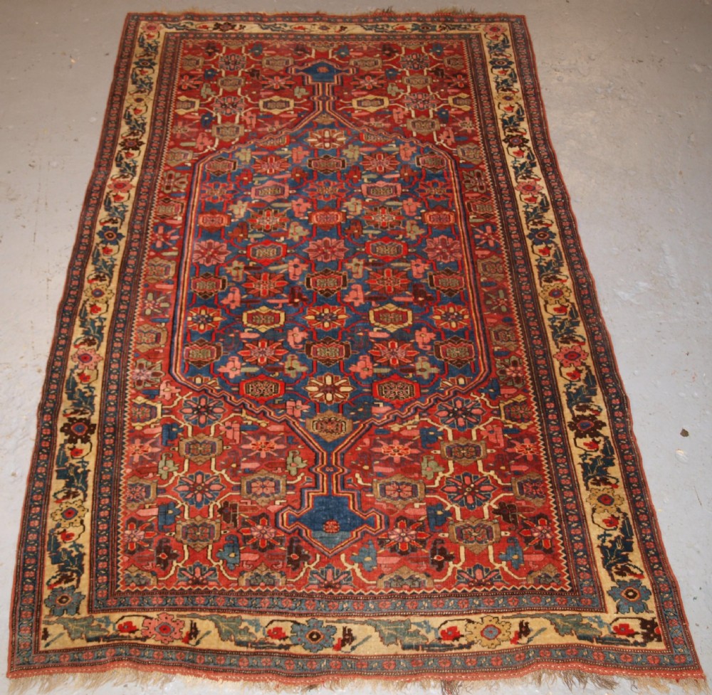 ANTIQUE BIJAR RUG WITH MINA KHANI DESIGN, WONDERFULCOLOURS, CIRCA 1880.