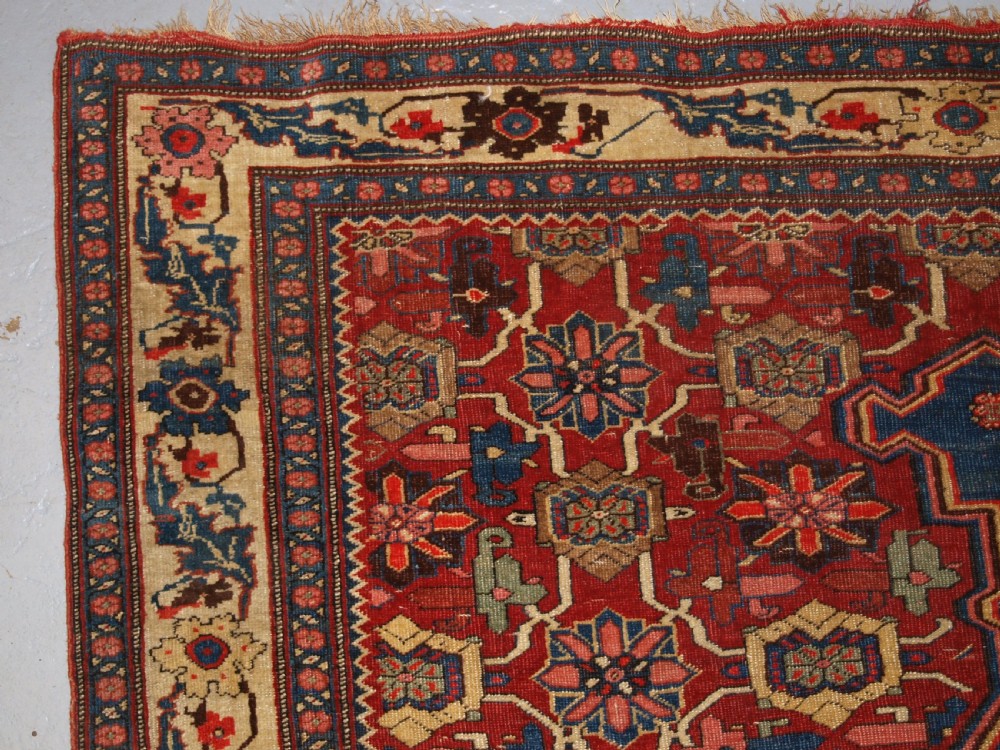 ANTIQUE BIJAR RUG WITH MINA KHANI DESIGN, WONDERFULCOLOURS, CIRCA 1880. View II