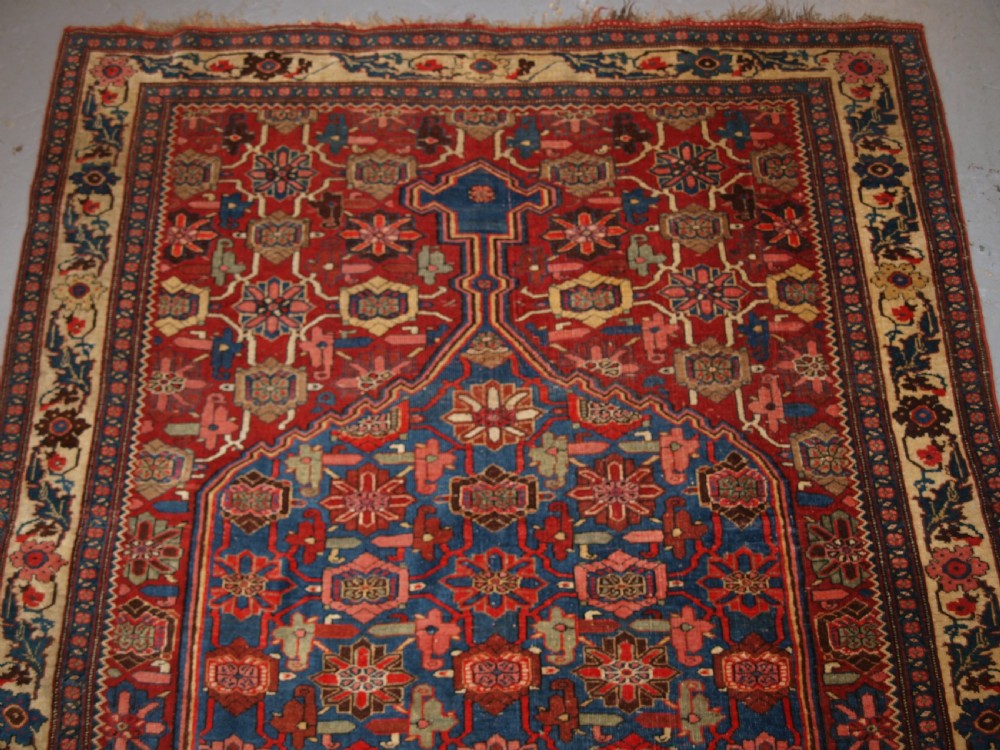 ANTIQUE BIJAR RUG WITH MINA KHANI DESIGN, WONDERFULCOLOURS, CIRCA 1880. View III