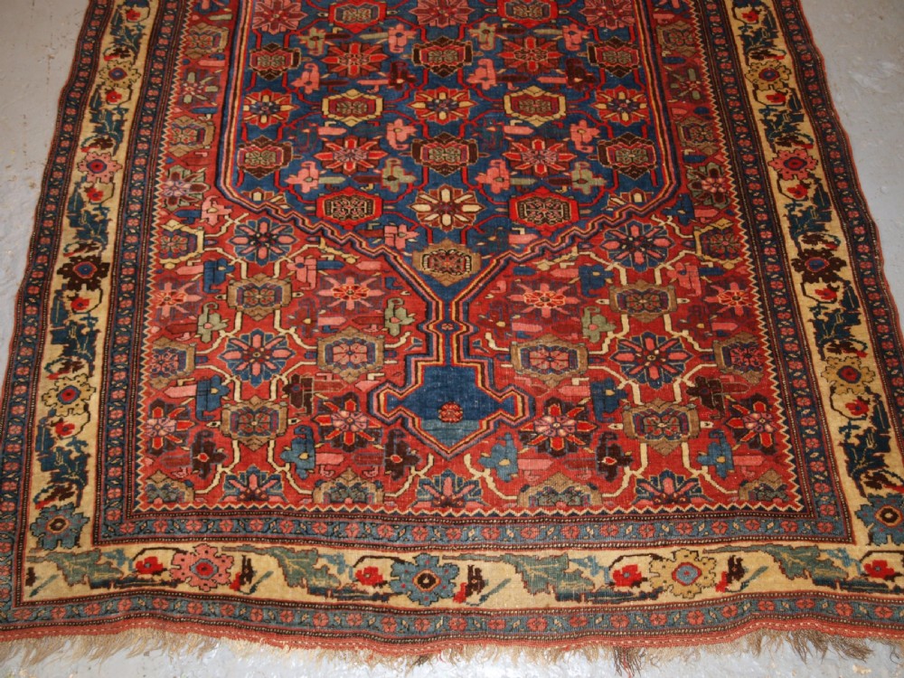 ANTIQUE BIJAR RUG WITH MINA KHANI DESIGN, WONDERFULCOLOURS, CIRCA 1880. View VI