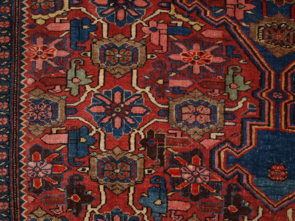 ANTIQUE BIJAR RUG WITH MINA KHANI DESIGN, WONDERFULCOLOURS, CIRCA 1880. View IX