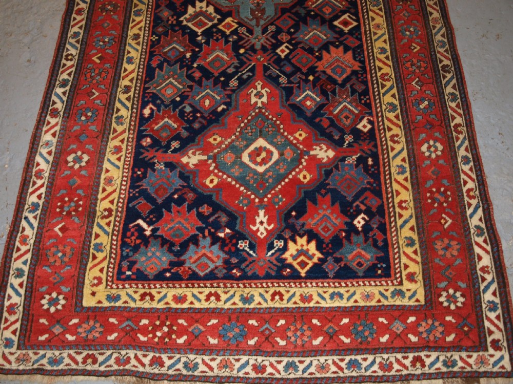 ANTIQUE SOUTH CAUCASIAN RUNNER WITH OUTSTANDING COLOUR AND DESIGN, LATE 19TH CENTURY. View V