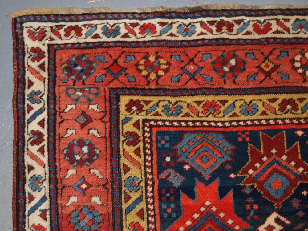 ANTIQUE SOUTH CAUCASIAN RUNNER WITH OUTSTANDING COLOUR AND DESIGN, LATE 19TH CENTURY. View VI
