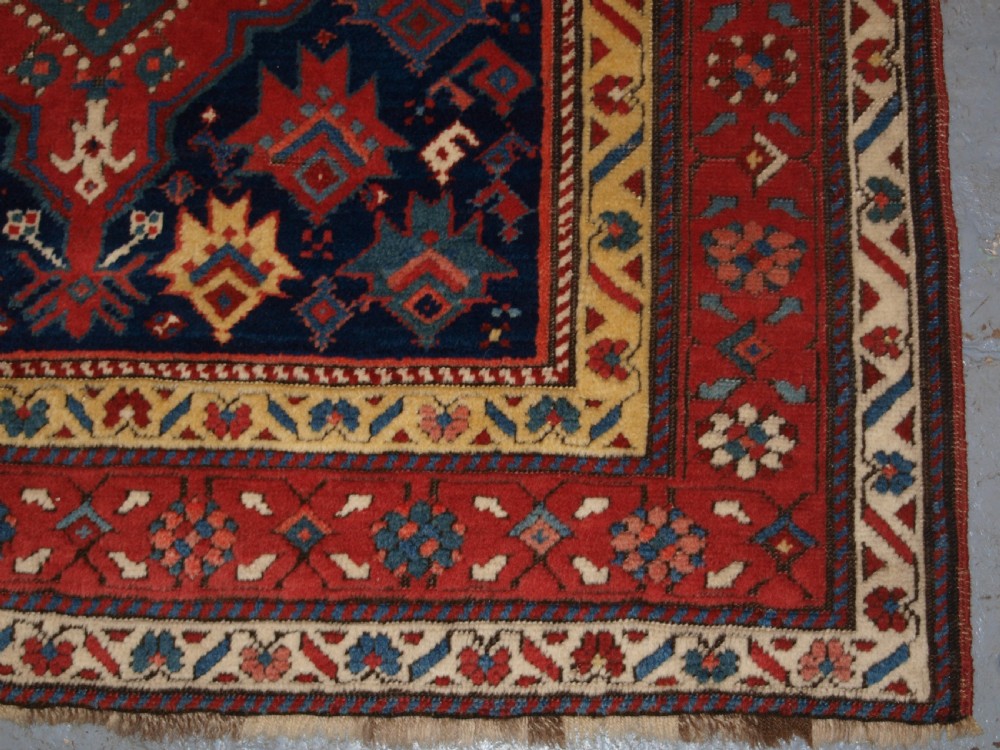 ANTIQUE SOUTH CAUCASIAN RUNNER WITH OUTSTANDING COLOUR AND DESIGN, LATE 19TH CENTURY. View XII