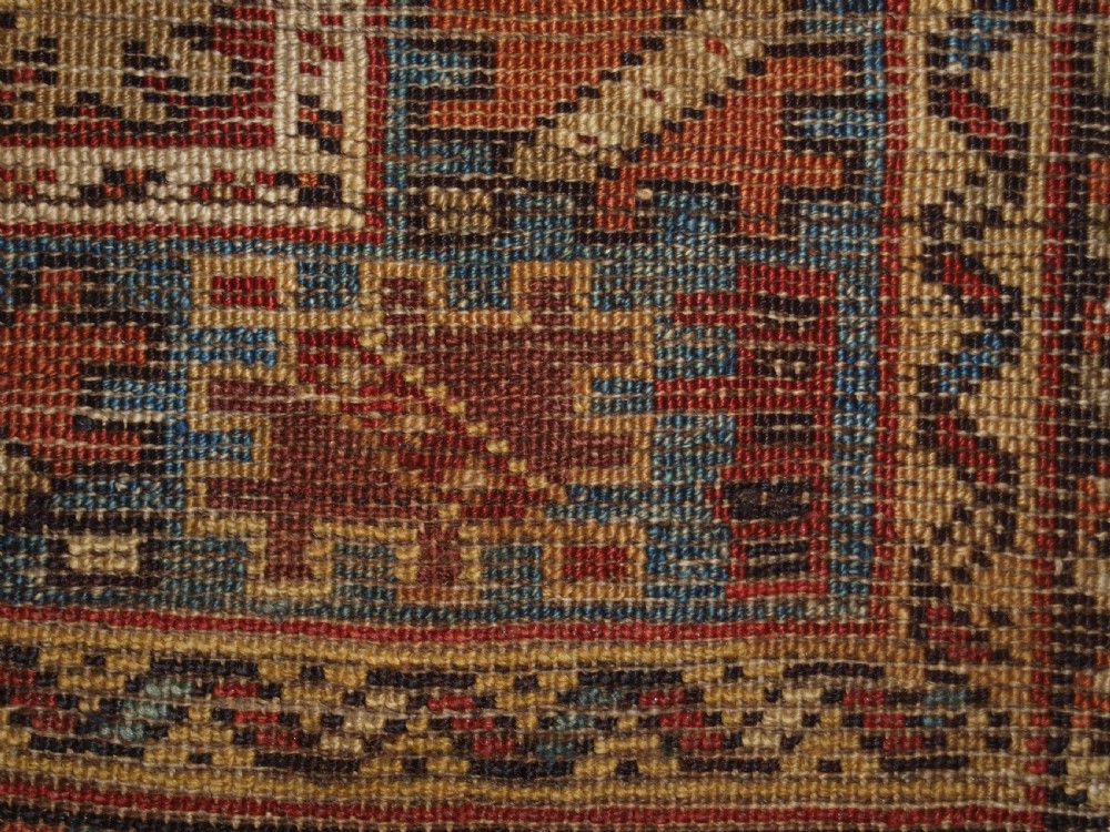 ANTIQUE TURKISH KOZAK VILLAGE PRAYER RUG, SMALL SQUARE SIZE, SCARCE ITEM, 2ND HALF 19TH CENTURY. View XII