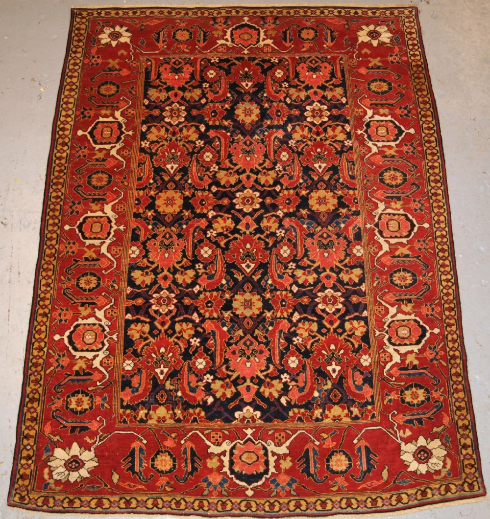 ANTIQUE CAUCASIAN KUBA REGION RUG, FINE WEAVE AND SUPERB COLOUR, LATE 19TH CENTURY.