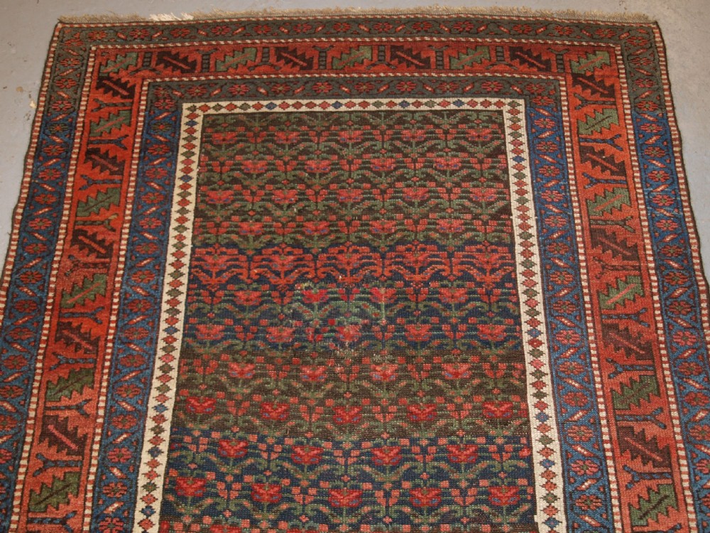 ANTIQUE KURDISH LONG RUG WITH ALL OVER SHRUB DESIGN, LATE 19TH CENTURY. View IV