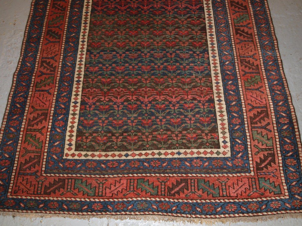 ANTIQUE KURDISH LONG RUG WITH ALL OVER SHRUB DESIGN, LATE 19TH CENTURY. View VIII