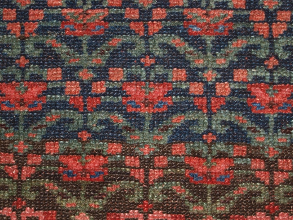ANTIQUE KURDISH LONG RUG WITH ALL OVER SHRUB DESIGN, LATE 19TH CENTURY. View XI