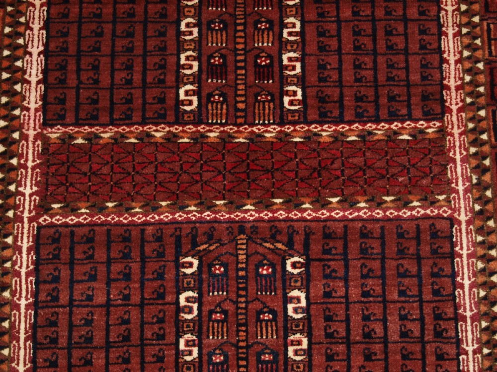 ANTIQUE SARYK TURKMEN ENSI DOOR HANGING, COTTON AND SILK HIGHLIGHTS, 4TH QUARTER 19TH CENTURY. View VIII