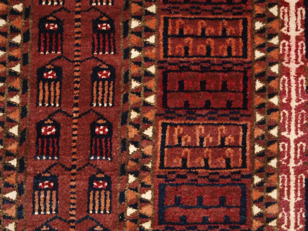 ANTIQUE SARYK TURKMEN ENSI DOOR HANGING, COTTON AND SILK HIGHLIGHTS, 4TH QUARTER 19TH CENTURY. View X