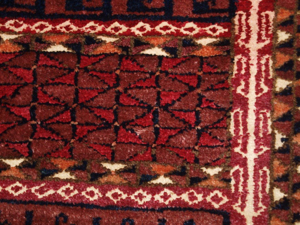 ANTIQUE SARYK TURKMEN ENSI DOOR HANGING, COTTON AND SILK HIGHLIGHTS, 4TH QUARTER 19TH CENTURY. View XII