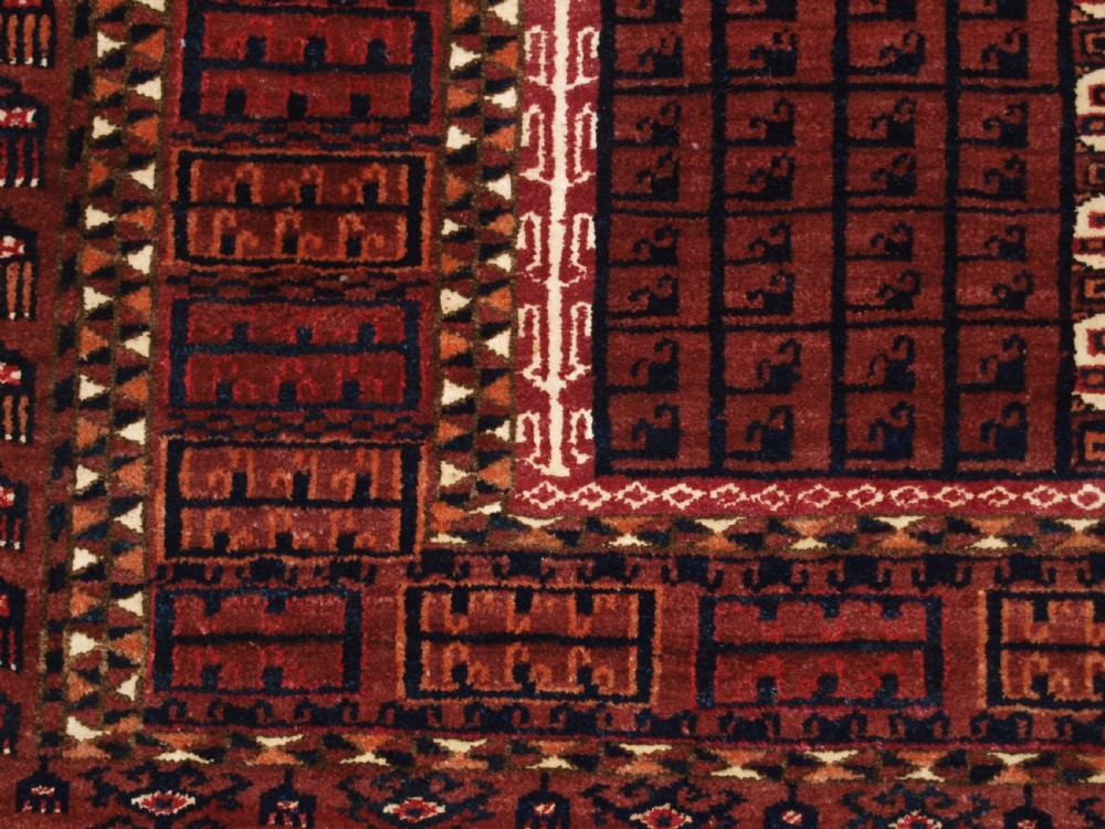 ANTIQUE SARYK TURKMEN ENSI DOOR HANGING, COTTON AND SILK HIGHLIGHTS, 4TH QUARTER 19TH CENTURY. View XVII