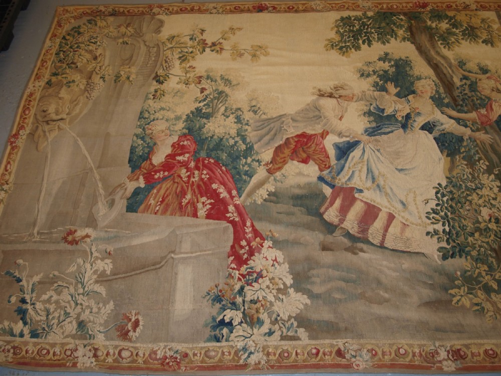 ANTIQUE LOUIS XV AUBUSSON TAPESTRY, AFTER JEAN-BAPTISTE OUDRY, CIRCA 1770. View II
