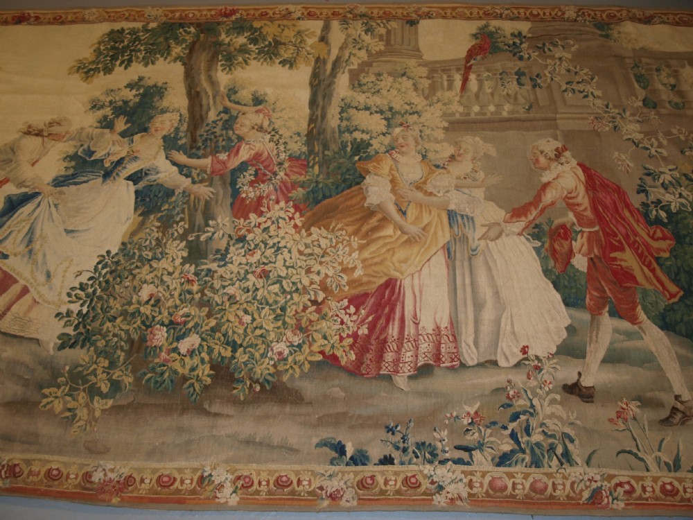 ANTIQUE LOUIS XV AUBUSSON TAPESTRY, AFTER JEAN-BAPTISTE OUDRY, CIRCA 1770. View IV