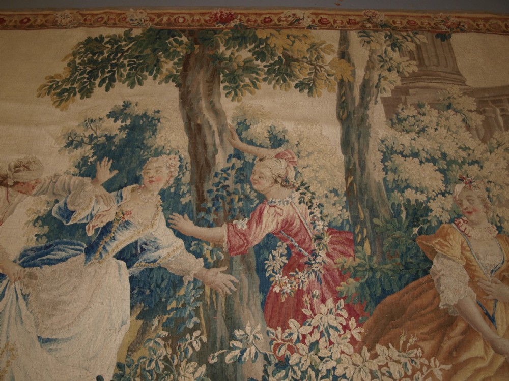 ANTIQUE LOUIS XV AUBUSSON TAPESTRY, AFTER JEAN-BAPTISTE OUDRY, CIRCA 1770. View X