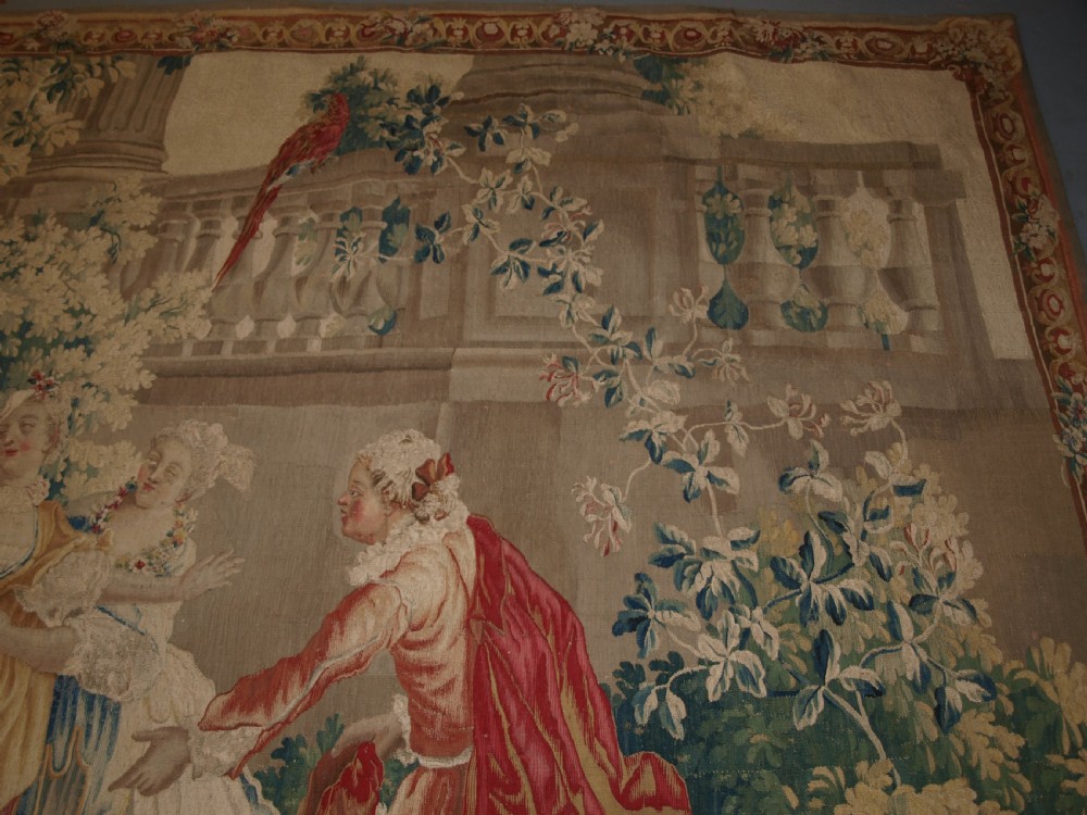 ANTIQUE LOUIS XV AUBUSSON TAPESTRY, AFTER JEAN-BAPTISTE OUDRY, CIRCA 1770. View XV