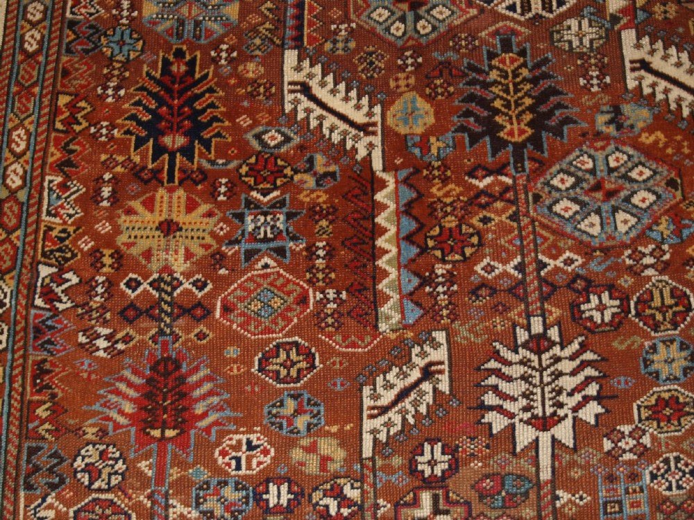 ANTIQUE TRIBAL SHEKARLU QASHQAI RUG OF CLASSIC DESIGN, CIRCA 1880. View XI