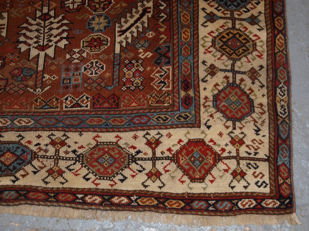 ANTIQUE TRIBAL SHEKARLU QASHQAI RUG OF CLASSIC DESIGN, CIRCA 1880. View XII