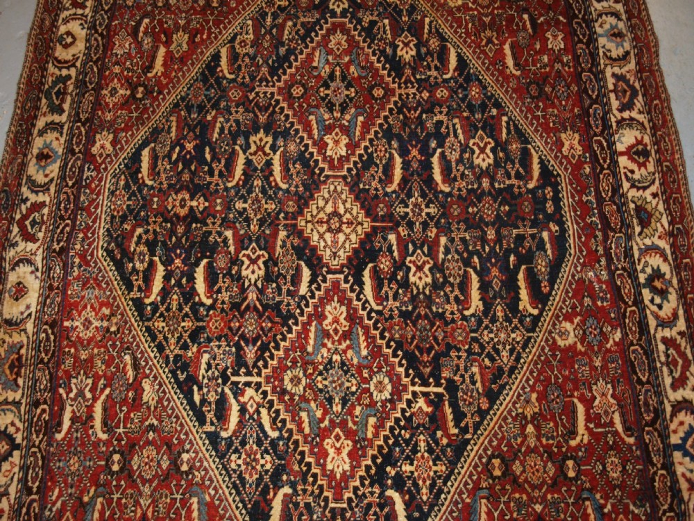 ANTIQUE QASHQAI KASHKULI RUG, HERATI DESIGN, LATE 19TH CENTURY. View V