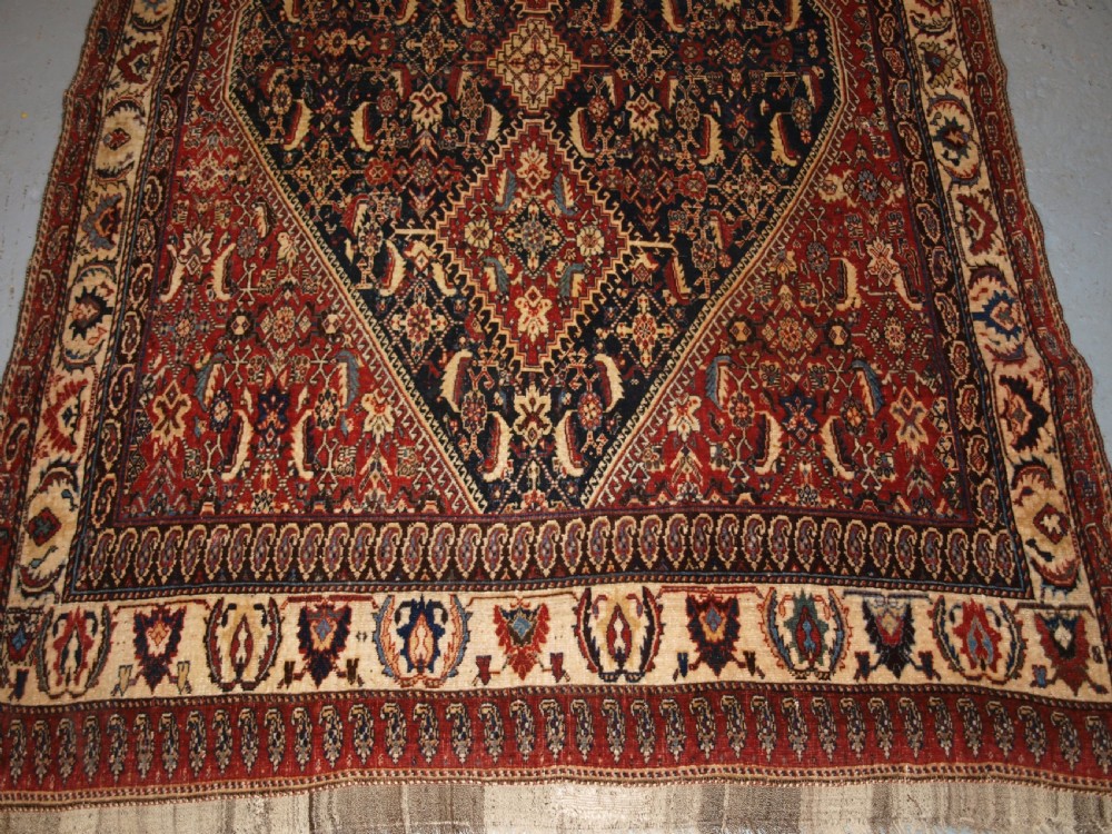ANTIQUE QASHQAI KASHKULI RUG, HERATI DESIGN, LATE 19TH CENTURY. View VI