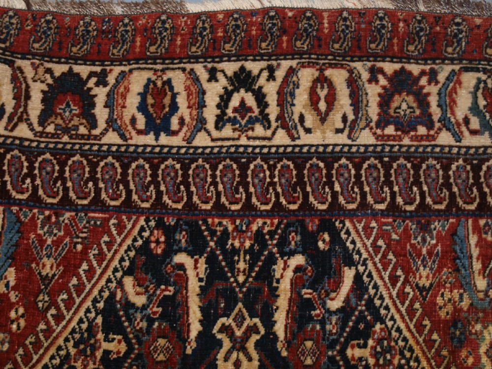 ANTIQUE QASHQAI KASHKULI RUG, HERATI DESIGN, LATE 19TH CENTURY. View VII