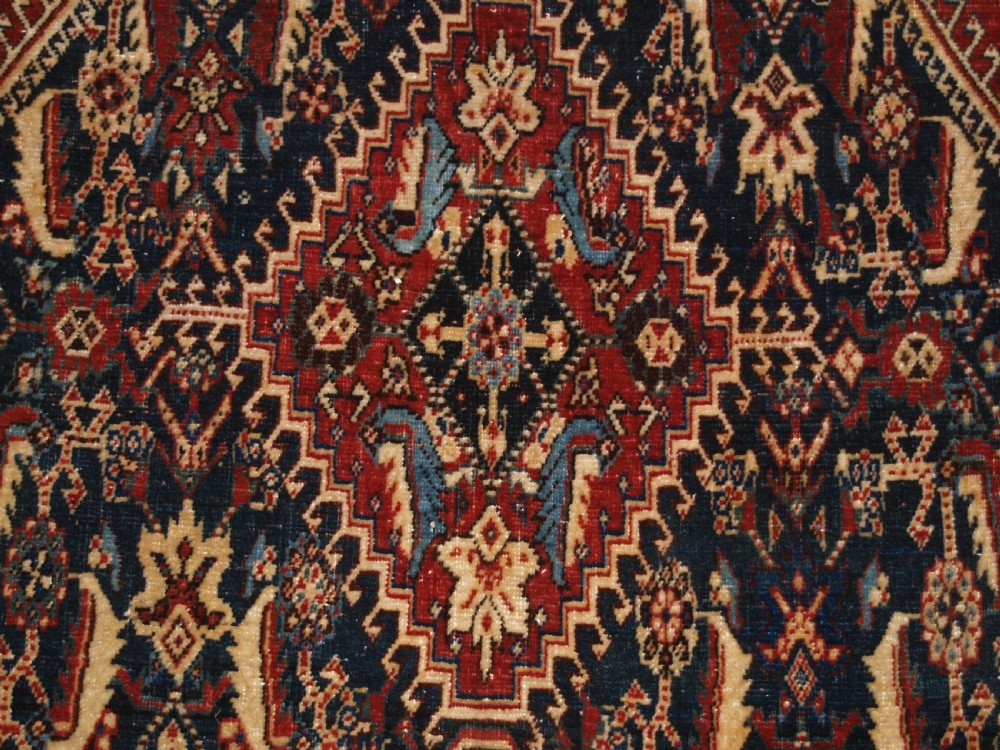 ANTIQUE QASHQAI KASHKULI RUG, HERATI DESIGN, LATE 19TH CENTURY. View VIII