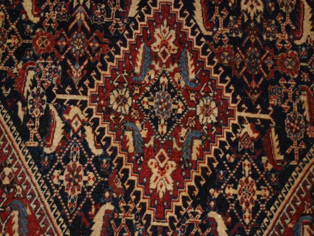 ANTIQUE QASHQAI KASHKULI RUG, HERATI DESIGN, LATE 19TH CENTURY. View X