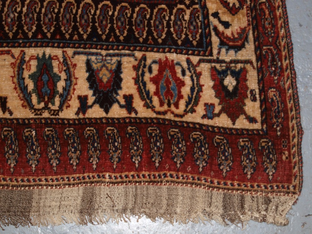ANTIQUE QASHQAI KASHKULI RUG, HERATI DESIGN, LATE 19TH CENTURY. View XI