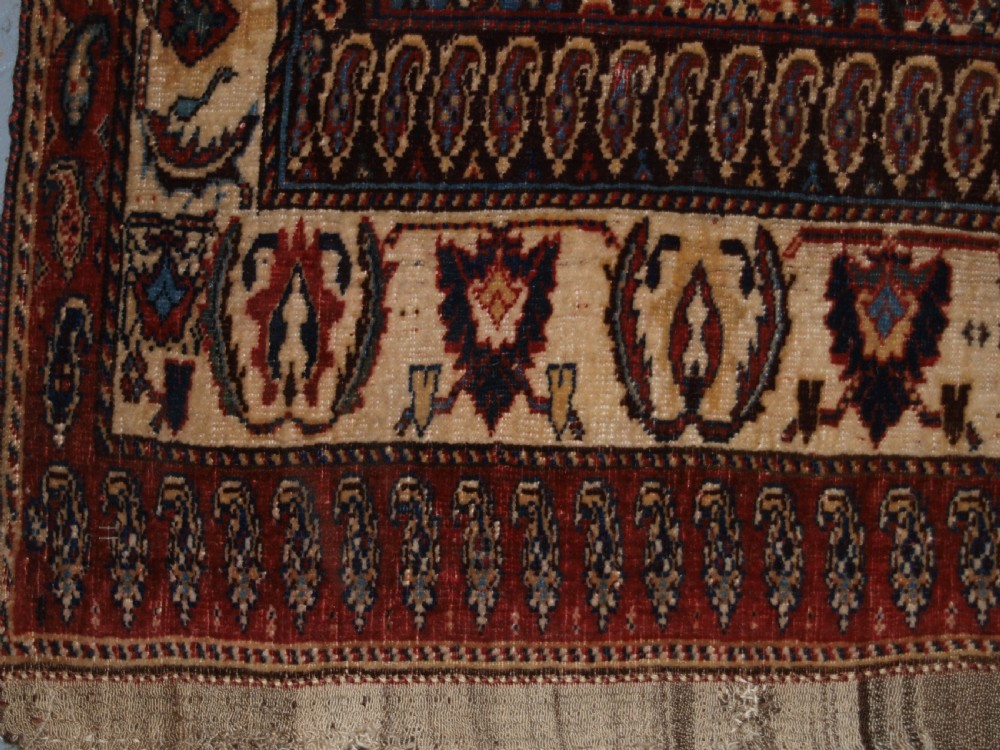 ANTIQUE QASHQAI KASHKULI RUG, HERATI DESIGN, LATE 19TH CENTURY. View XIII