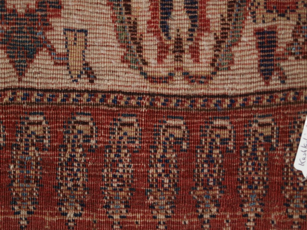 ANTIQUE QASHQAI KASHKULI RUG, HERATI DESIGN, LATE 19TH CENTURY. View XIV