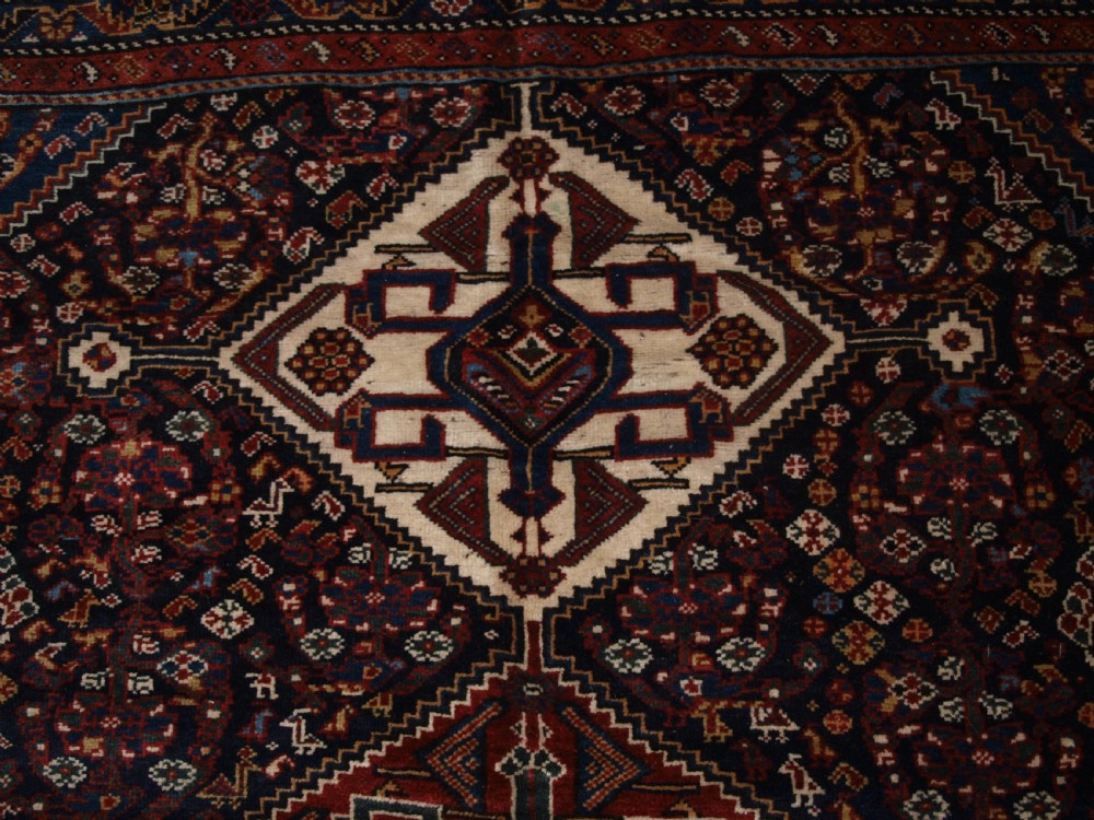 ANTIQUE QASHQAI RUG, TRIBAL DESIGN WITH GREAT COLOUR, LATE 19TH CENTURY. View VIII