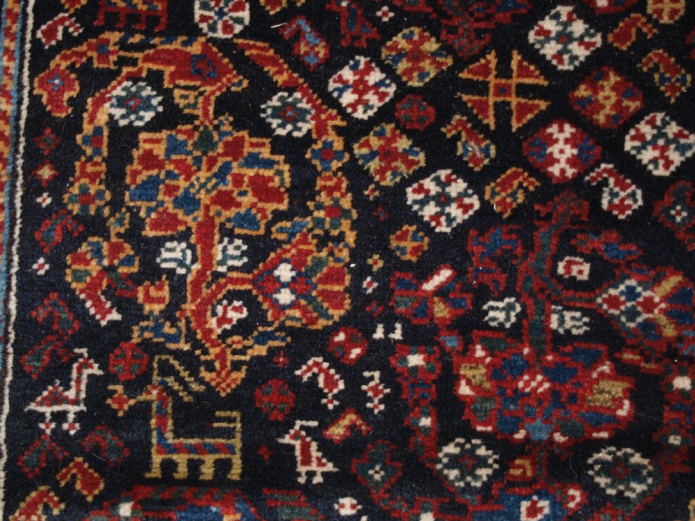 ANTIQUE QASHQAI RUG, TRIBAL DESIGN WITH GREAT COLOUR, LATE 19TH CENTURY. View XII
