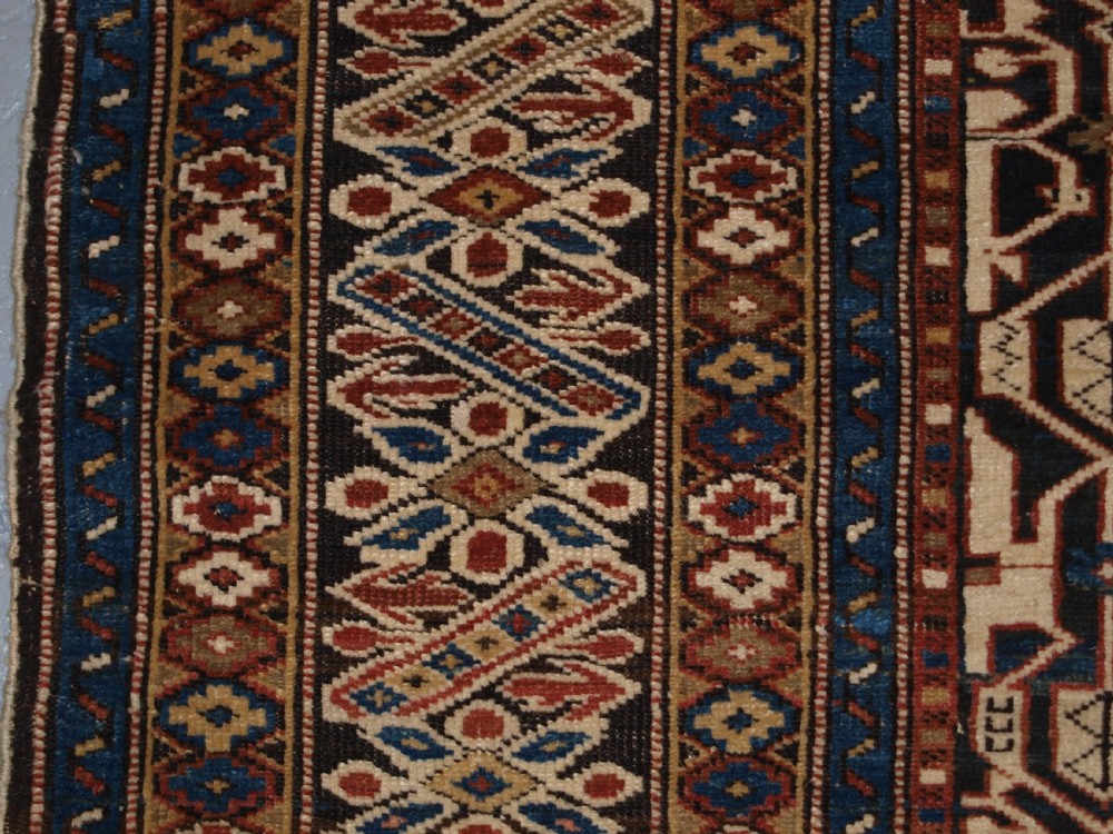 ANTIQUE CAUCASIAN KONAKEND RUG OF CLASSIC DESIGN, LATE 19TH CENTURY. View III