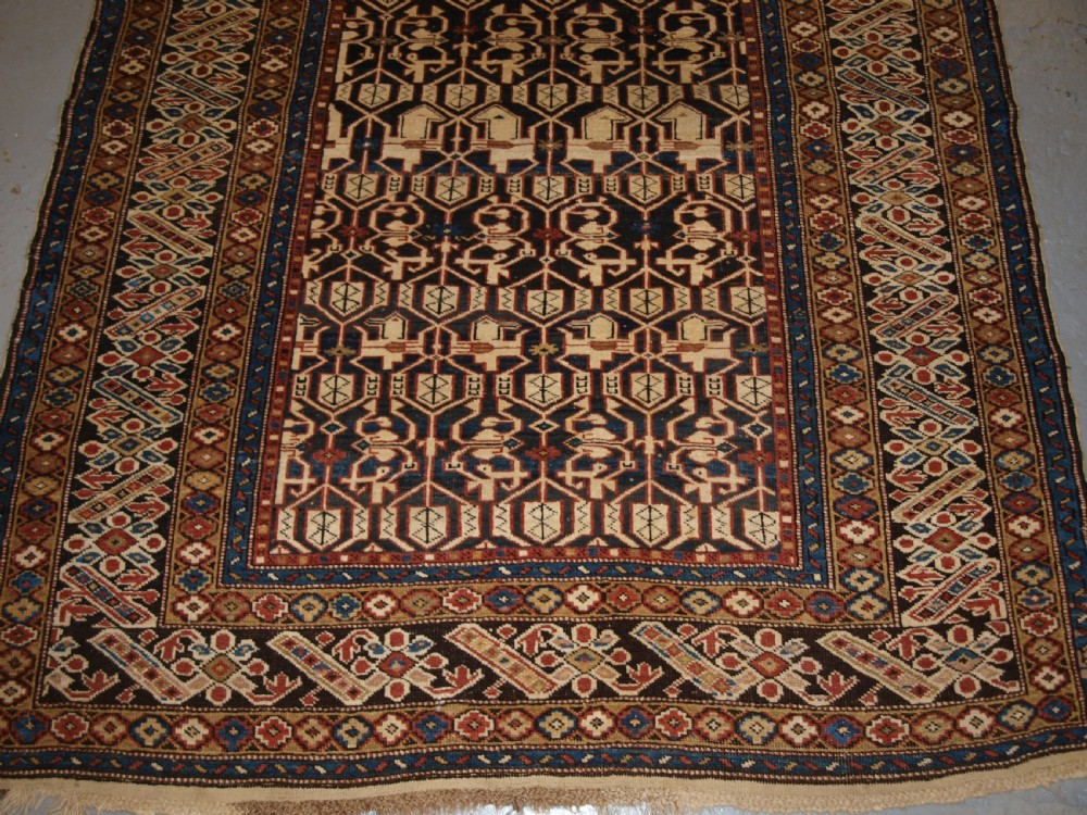 ANTIQUE CAUCASIAN KONAKEND RUG OF CLASSIC DESIGN, LATE 19TH CENTURY. View VI