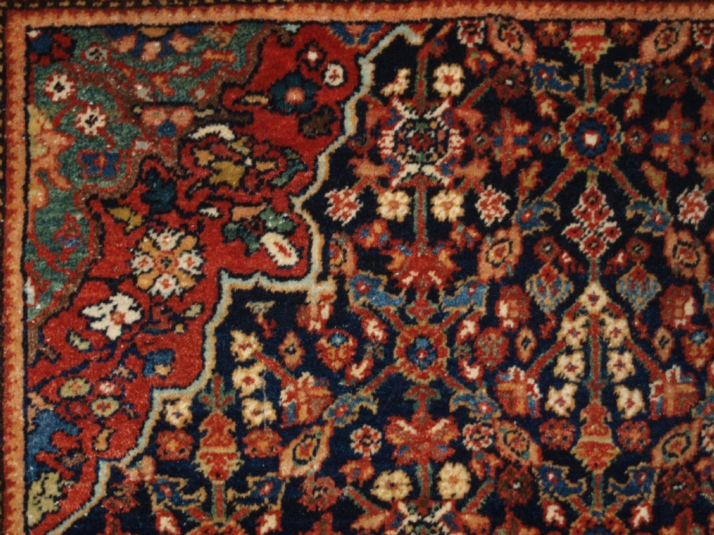 ANTIQUE PERSIAN FARAGHAN RUG WITH SHRUB DESIGN, FULL PILE WITH GREAT COLOUR. CIRCA 1900. View VIII