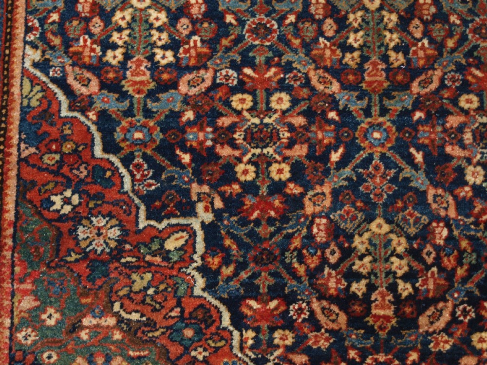 ANTIQUE PERSIAN FARAGHAN RUG WITH SHRUB DESIGN, FULL PILE WITH GREAT COLOUR. CIRCA 1900. View XI