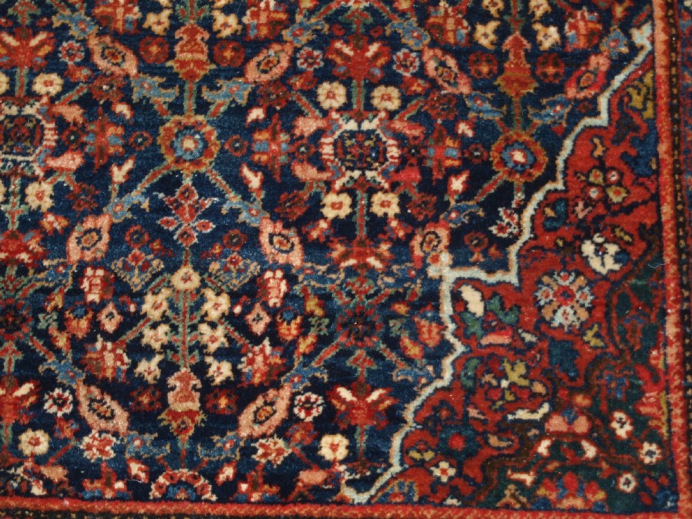 ANTIQUE PERSIAN FARAGHAN RUG WITH SHRUB DESIGN, FULL PILE WITH GREAT COLOUR. CIRCA 1900. View XII