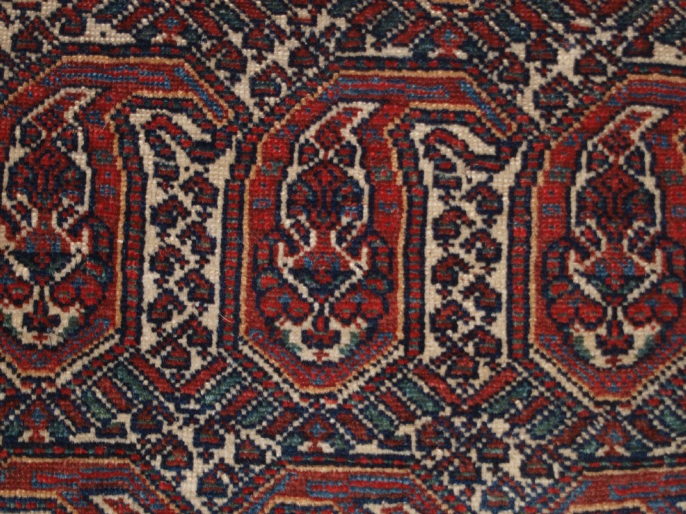 ANTIQUE KHAMSEH RUG WITH REPEAT BOTEH DESIGN, CIRCA 1900. View VII