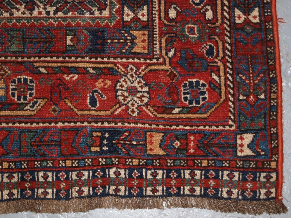 ANTIQUE KHAMSEH RUG WITH REPEAT BOTEH DESIGN, CIRCA 1900. View X