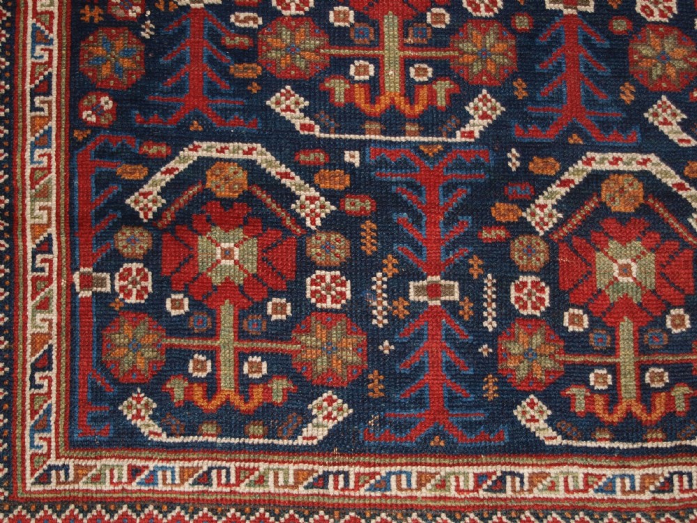 ANTIQUE AFSHAR RUG WITH REPEAT LARGE BOTEH DESIGN, CIRCA 1900/20. View X