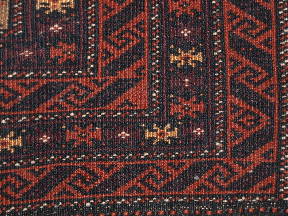 OLD BALUCH PRAYER RUG, TREE OF LIFE, CAMEL GROUND, GREAT CONDITION, CIRCA 1920/30. View XII