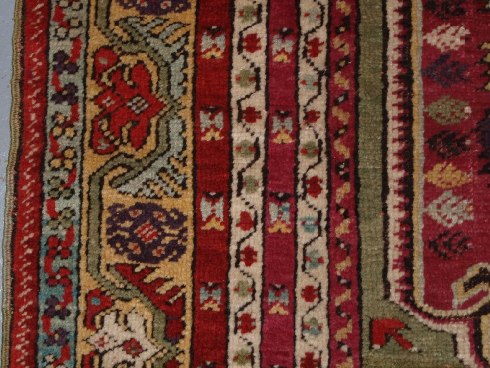 ANTIQUE TURKISH KIRSEHIR VILLAGE RUG, WONDERFUL COLOUR, TRADITIONAL DESIGN, LATE 19TH CENTURY. View III