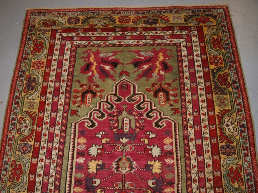 ANTIQUE TURKISH KIRSEHIR VILLAGE RUG, WONDERFUL COLOUR, TRADITIONAL DESIGN, LATE 19TH CENTURY. View IV