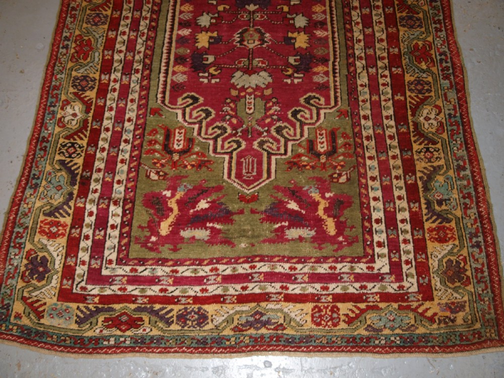 ANTIQUE TURKISH KIRSEHIR VILLAGE RUG, WONDERFUL COLOUR, TRADITIONAL DESIGN, LATE 19TH CENTURY. View V